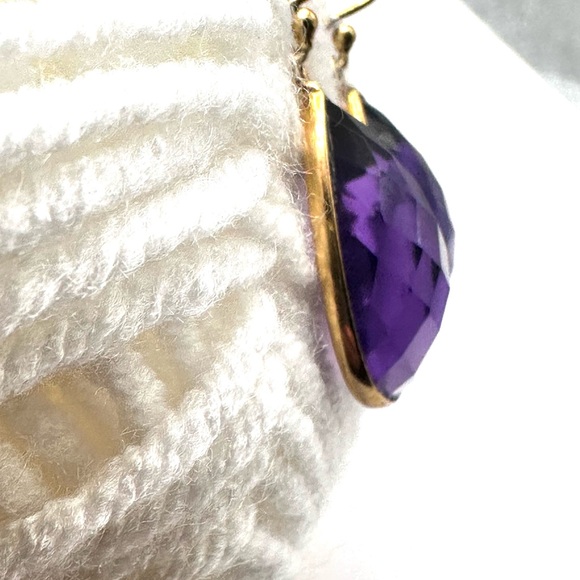 Amethyst earrings. - Picture 5 of 9